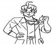 Coloriage professeur chen oak scientifique specialise dans les pokemons pokemon snap