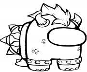 Coloriage among us bowser