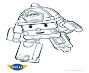 Coloriage rapide robocar poli camion de pompier