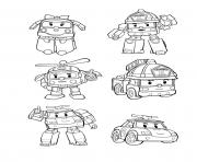 Coloriage robocar poli personnages