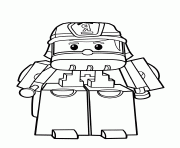 Coloriage robocar poli voiture