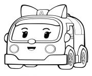 Coloriage amber ambulance robocar poli