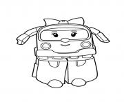 Coloriage ambre la petite ambulance robocar poli