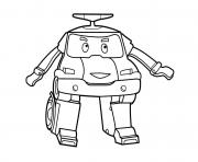 Coloriage robocar poli voiture leader