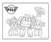 Coloriage personnages robocar poli