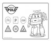 Coloriage signalisation panneaux de securite routiere