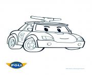 Coloriage voiture police robocar poli