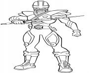 Coloriage power rangers samurai