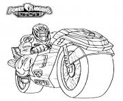 Coloriage power rangers spd moto speed