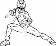 Coloriage power rangers super samurai