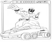 Coloriage power rangers spd car