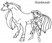 Coloriage sunbrust horseland