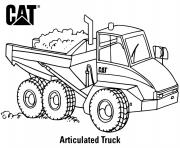 Coloriage articulated truck engin de chantier