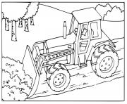 Coloriage camion de construction chantier