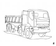 Coloriage camion volvo de chantier