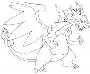 Coloriage mega dracaufeu ex pokemon 