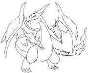 Coloriage pokemon mega evolution Y Dracaufeu 6