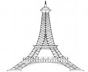 Coloriage tour eiffel facile simple