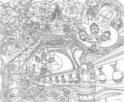 Coloriage mandala adulte tour eiffel