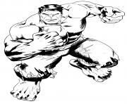 Coloriage dessin hulk realiste