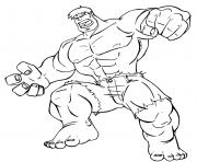 Coloriage bruce banner hulk en forme