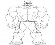 Coloriage incroyable hulk super heros marvel