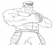 Coloriage hulk peut soulever une centaine de tonnes