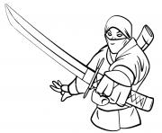 Coloriage ninja japonais espion