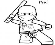 Coloriage ninjago kai ninja maitre feu