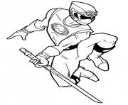 Coloriage power rangers ninja