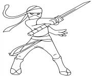 Coloriage ninja japonais