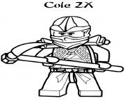 Coloriage ninjago cole zx ninja