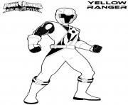 Coloriage ninja steel power rangers yellow ranger