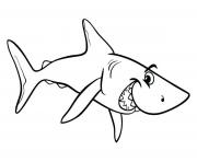 Coloriage requin enfant souriant