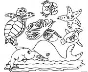 Coloriage animaux de la mer