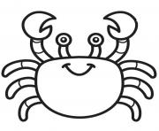 Coloriage crabe facile maternelle