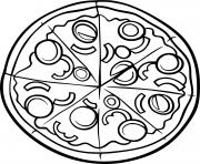 Coloriage pizza artisan de la californie