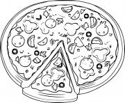 Coloriage pizza napolitaine italien