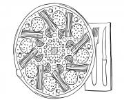 Coloriage Pizza paysanne aux asperges