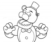 Coloriage fnaf freddy five nights at freddys free