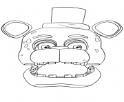 Coloriage fnaf freddy portrait