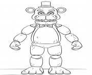 Coloriage fnaf toy golden freddy generation 5