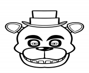 Coloriage fnaf freddy five nights at freddys face