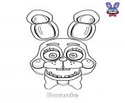 Coloriage Bonnie Face FNAF