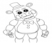 Coloriage cute five nights at freddys 2018