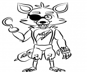 Coloriage foxy fnaf freddys