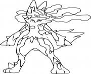 Coloriage lucario mega pokemon