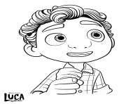 Coloriage luca paguro disney pixar