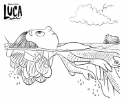 Coloriage sea monster luca disney pixar