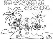 Coloriage Les vacances de Barbapapa